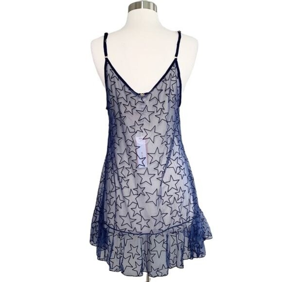 Pilyq Starry Dress in Starlight Swim Coverup Size M/L Navy Blue Medium Large - Picture 6 of 10